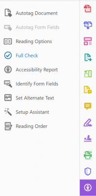 run a full accessibility check on a PDF