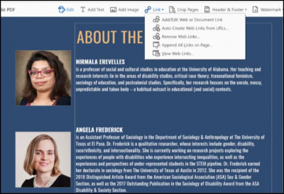 edit hyperlinks in a PDF