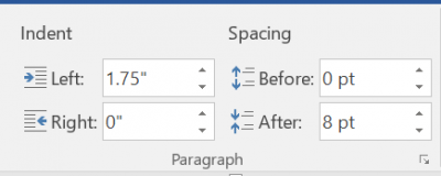 demonstrating adjusting paragraph spacing using Layout
