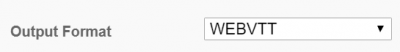 Conversion output set to WEBVTT